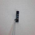 Minigolf Putter Professional in 3 lenghts and 4 colours right side normal 93 cm black