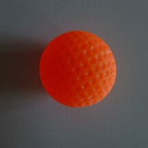 Minigolfball Leuchtball genoppt für Schwarzlicht orange
