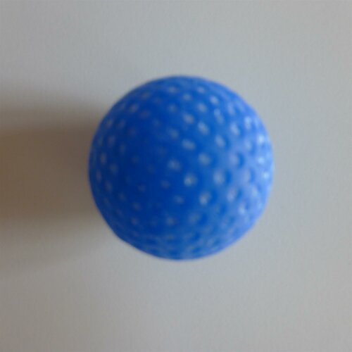 Minigolfball Leuchtball genoppt für Schwarzlicht blau