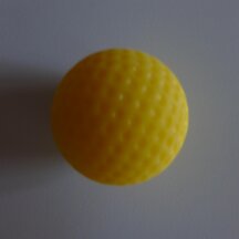 Minigolfball Leuchtball genoppt für Schwarzlicht gelb