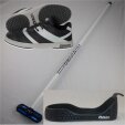 Olson Rookie Bundle: Crosskick curlingshoe + anti slider + fibreglas curling broom with PYRO head W6