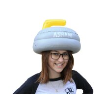 Curling Stone as hat(inflatable) yellow