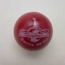 Minigolfball Smilie Tournament quality  1 red - ca. 10cm,...