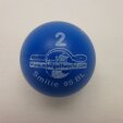 Minigolfball Smilie Turnierqualität 2 blau - ca. 15cm, eher hart, ca. 37g