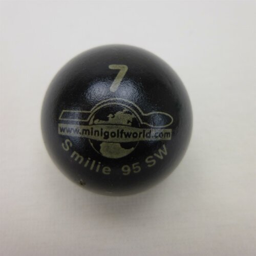 Minigolfball Smilie Turnierqualit&auml;t 7 schwarz - ca. 53 cm, sehr weich, ca. 39g