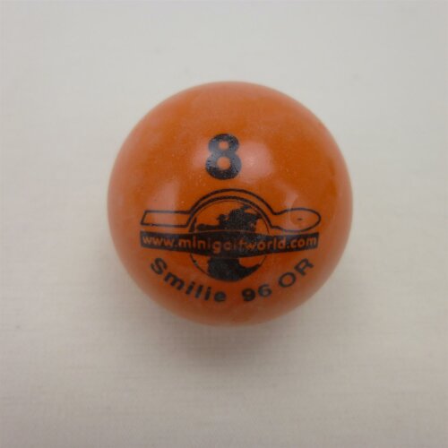 Minigolfball Smilie Turnierqualität 8 orange - ca. 57cm, eher weich, ca. 43g