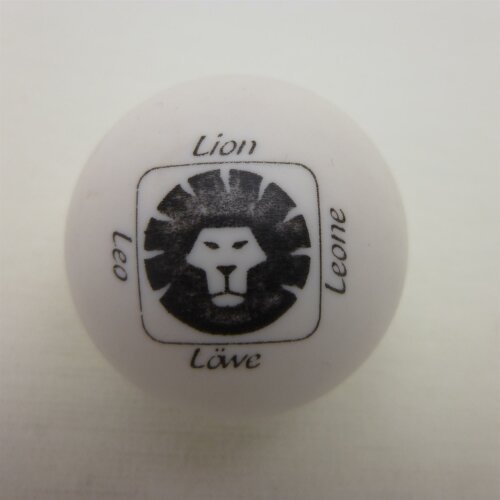 Minigolfball Motif Sign of Zoidiac white Leo