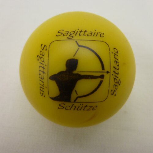 Minigolfball Motiv Tierkreiszeichen gelb Schütze