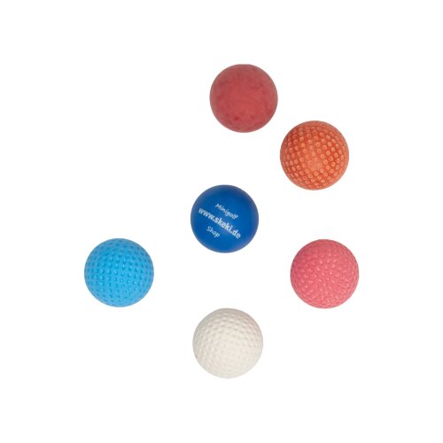 5 Minigolfbälle Blau – Genoppte Standard-Anlagenbälle, Für Kurse & Zuhause